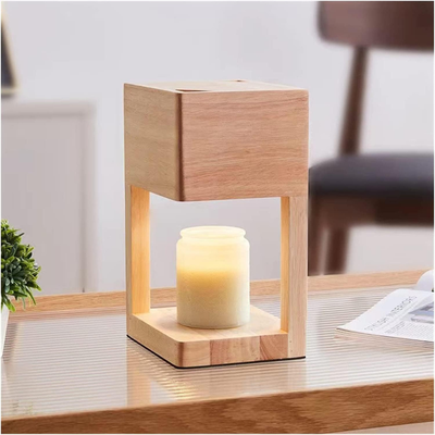 NordicGlow | Elegant Dual-Purpose Candle Warmer Lamp with LED | Natural Wood Finish 4