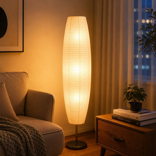 NordicGlow | Elegant Modern Black Floor Lamp for Living Room 80