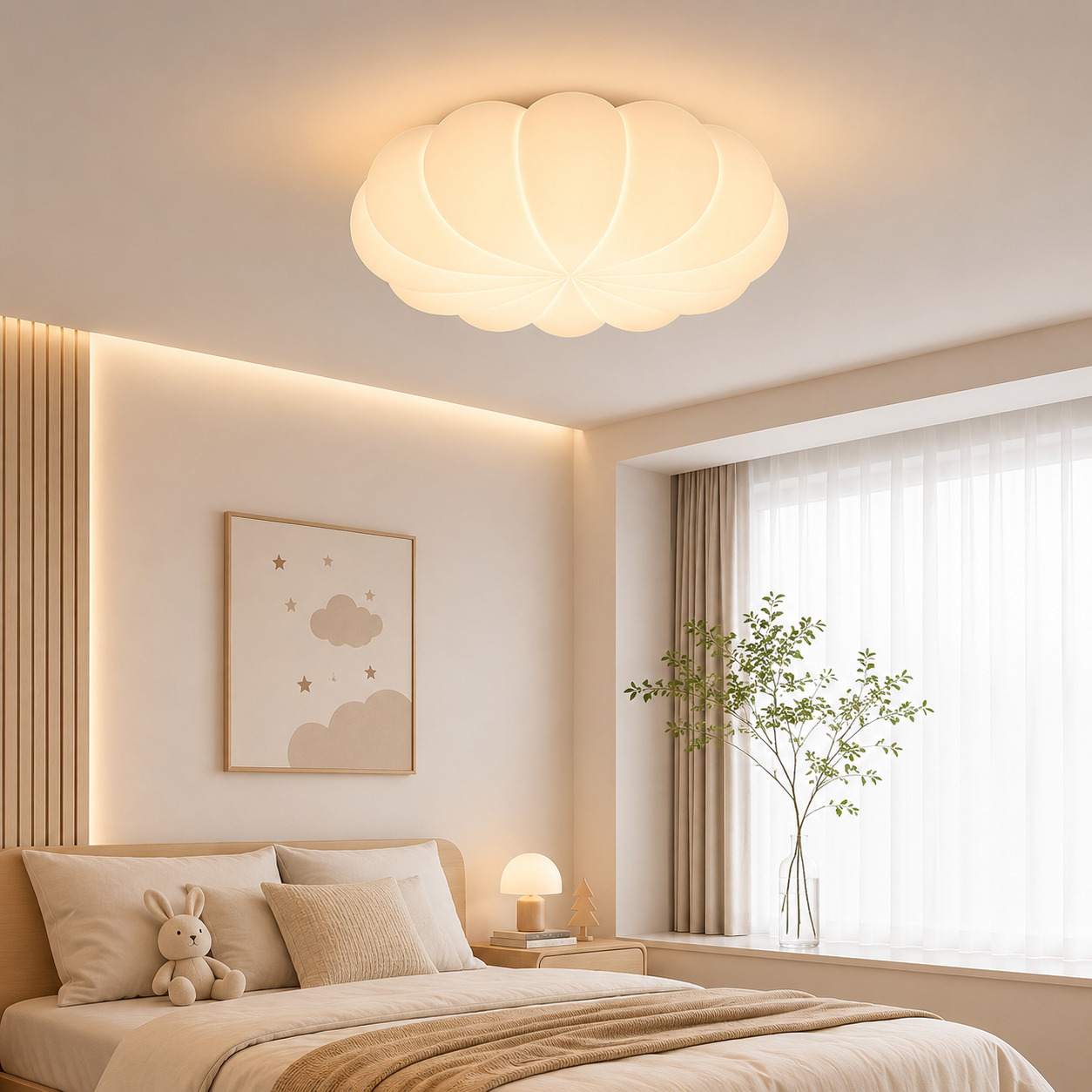NordicGlow | Modern Adjustable Dimmable Flush Mount Ceiling Light for Kids Room 22