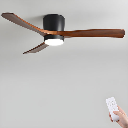 NordicWood | Elegant Modern Flush Mount Ceiling Fan with Lights 0
