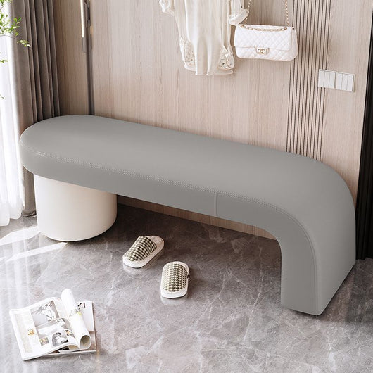 Nordic Bench | Cat-Scratch Leather | Solid Wood Frame | Entryway Seating 10