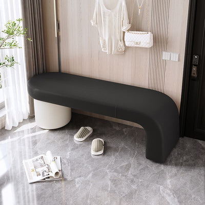 Nordic Bench | Cat-Scratch Leather | Solid Wood Frame | Entryway Seating 13