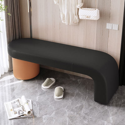 Nordic Bench | Cat-Scratch Leather | Solid Wood Frame | Entryway Seating 9