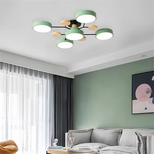 Nordic Branched | Elegant Modern Flush Mount Ceiling Light with Wooden Accents