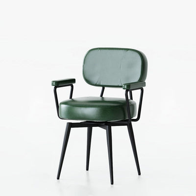 Nordic Desk Chair | Oil Wax Leather & Jacquard Fabric | 360° Swivel | Home Office 12