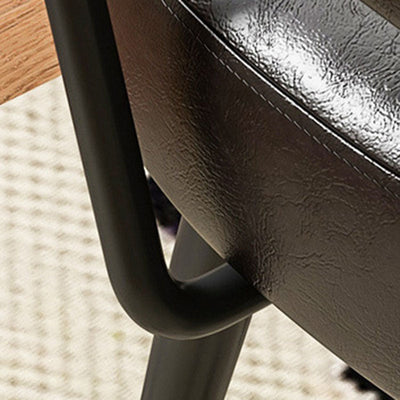 Nordic Desk Chair | Oil Wax Leather & Jacquard Fabric | 360° Swivel | Home Office 5