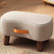 Nordic Footstool Ottoman | Solid Wood Frame, Portable Tech Fabric | Versatile Living Room & Bedroom Accessory
