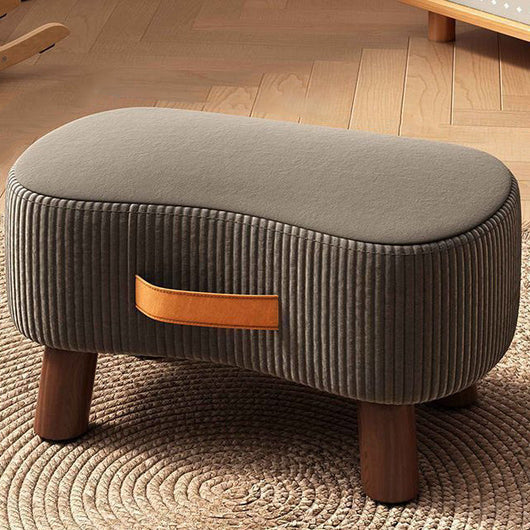 Nordic Footstool Ottoman | Solid Wood Frame, Portable Tech Fabric | Versatile Living Room & Bedroom Accessory 10
