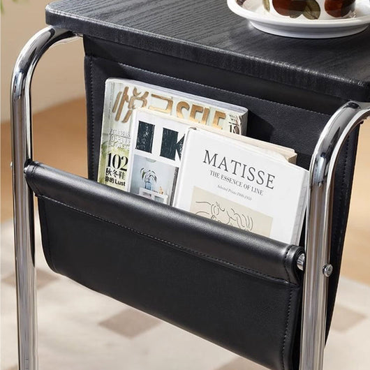 Office Desk with PU Leather Top and Stainless Steel Base | Movable Design for Home Office 5