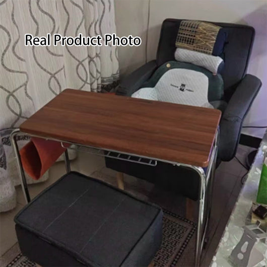 Office Desk with PU Leather Top and Stainless Steel Base | Movable Design for Home Office 8