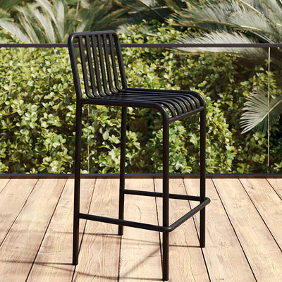 Outdoor Bar Stool | Iron Frame | Minimalist Armless Design | Perfect for Garden and Patio 1