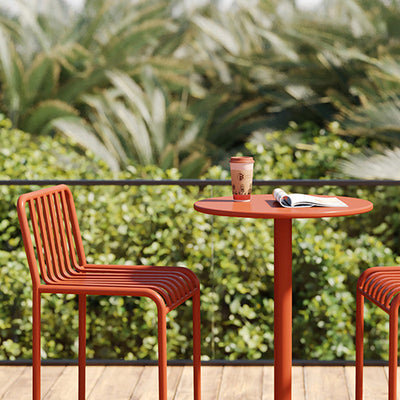 Outdoor Bar Stool | Iron Frame | Minimalist Armless Design | Perfect for Garden and Patio 6