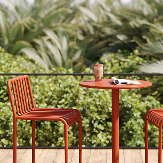 Outdoor Bar Stool | Iron Frame | Minimalist Armless Design | Perfect for Garden and Patio 6