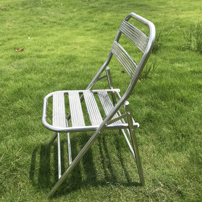Outdoor Dining Chair | Industrial Stainless Steel, Foldable Design | Perfect for Patios and Dining Spaces 0