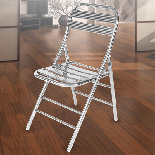 Outdoor Dining Chair | Industrial Stainless Steel, Foldable Design | Perfect for Patios and Dining Spaces 6