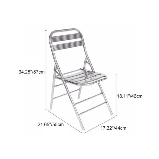 Outdoor Dining Chair | Industrial Stainless Steel, Foldable Design | Perfect for Patios and Dining Spaces 7