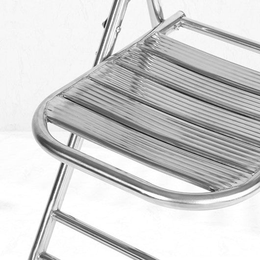 Outdoor Dining Chair | Industrial Stainless Steel, Foldable Design | Perfect for Patios and Dining Spaces 8