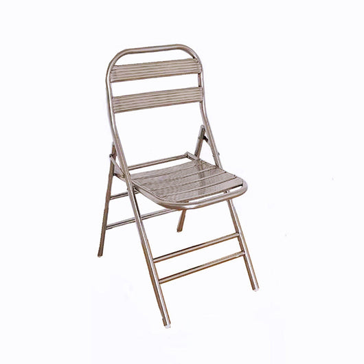 Outdoor Dining Chair | Industrial Stainless Steel, Foldable Design | Perfect for Patios and Dining Spaces 9
