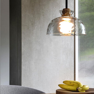 Pendant Light | Glass & Wood | Modern Design | Ideal for Living Room & Bedroom