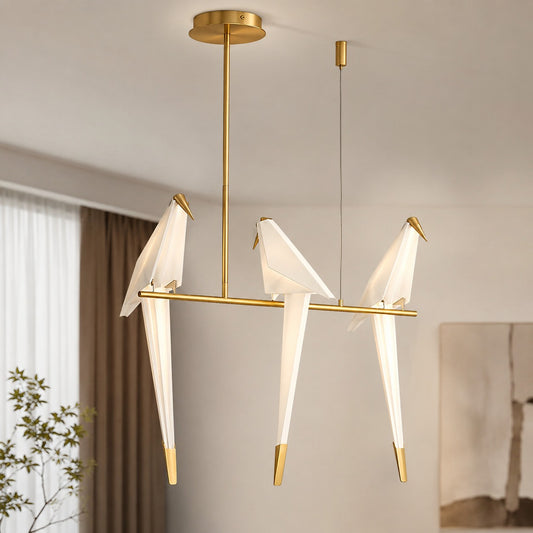 Perching Bird Chandelier | Elegant Unique Decorative Ceiling Light 90