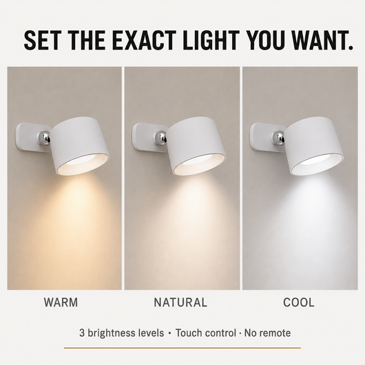 PivotLight | Modern Magnetic Rechargeable Wall Lamp with Touch Control 7
