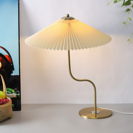 Pleated Elegance | Modern Fabric Table Lamp for Bedroom and Living Room 6