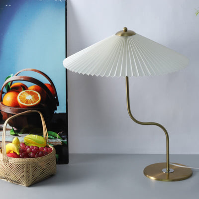 Pleated Elegance | Modern Fabric Table Lamp for Bedroom and Living Room 7