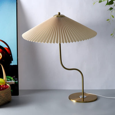 Pleated Elegance | Modern Fabric Table Lamp for Bedroom and Living Room 8