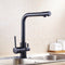 PureFlow | Modern Stainless Steel Double Handle Kitchen Faucet with Filtration