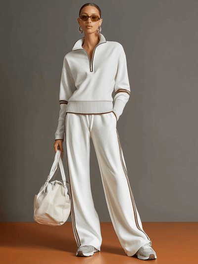 Rachel | Women's Set Loungewear Two Piece Sets Grey Polyester Adult 1