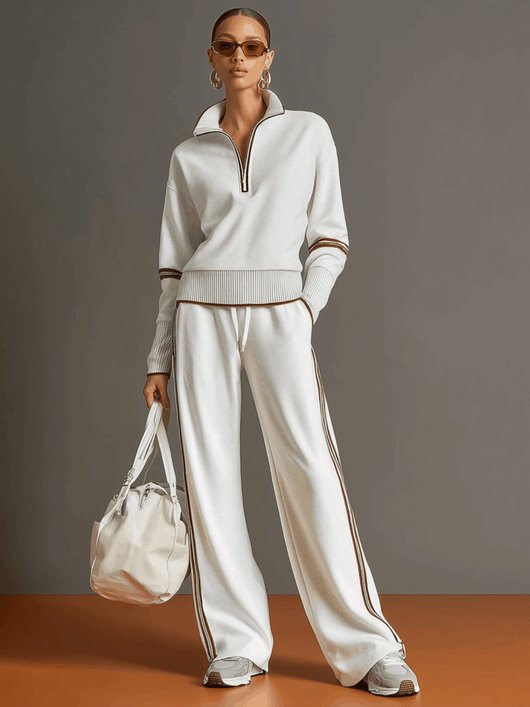 Rachel | Women's Set Loungewear Two Piece Sets Grey Polyester Adult 1