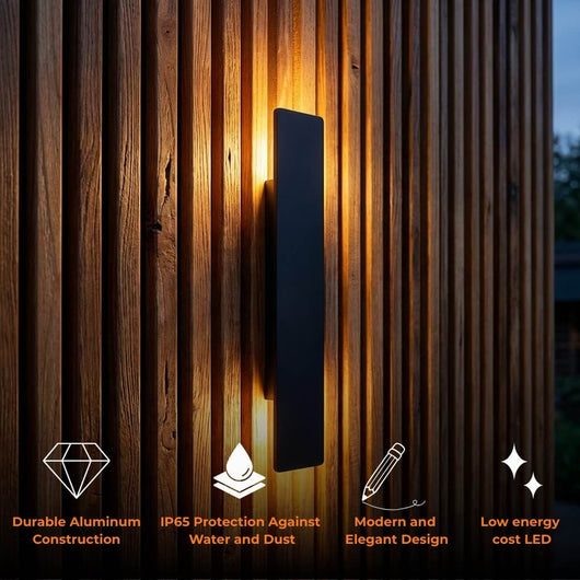 RainGuard | Modern Weatherproof LED Outdoor Wall Light in Durable Aluminum 1