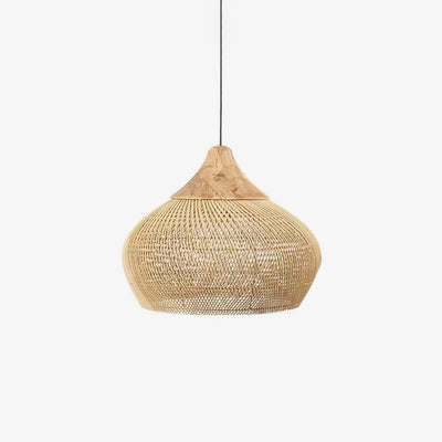 RattanCraft | Elegant Handwoven Rattan Pendant Light Fixture for Kitchen and Living Spaces 12