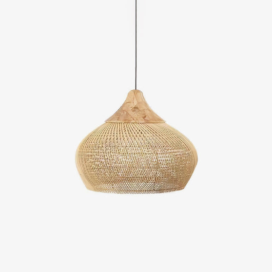 RattanCraft | Elegant Handwoven Rattan Pendant Light Fixture for Kitchen and Living Spaces 12
