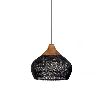 RattanCraft | Elegant Handwoven Rattan Pendant Light Fixture for Kitchen and Living Spaces 15