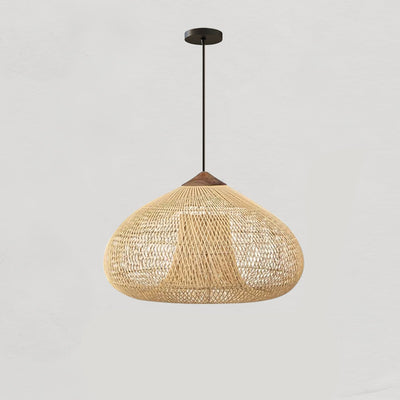 RattanCraft | Elegant Handwoven Rattan Pendant Light Fixture for Kitchen and Living Spaces 3