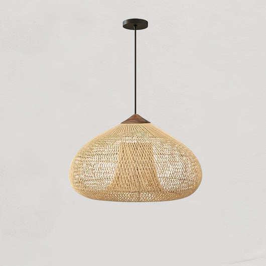 RattanCraft | Elegant Handwoven Rattan Pendant Light Fixture for Kitchen and Living Spaces 3