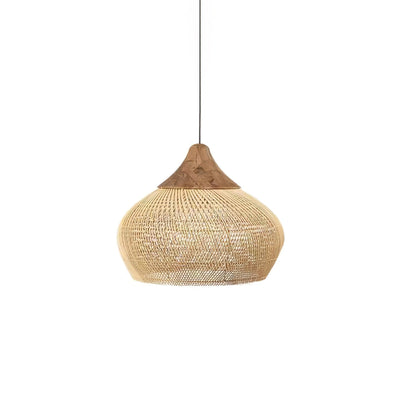 RattanCraft | Elegant Handwoven Rattan Pendant Light Fixture for Kitchen and Living Spaces 9