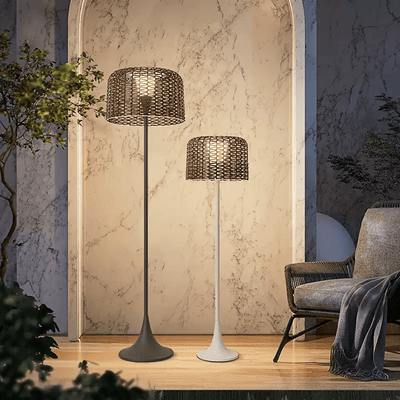 RattanGlow | Elegant Solar Outdoor Floor Lamp with Integrated LED Lighting 1