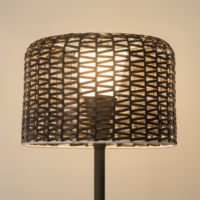 RattanGlow | Elegant Solar Outdoor Floor Lamp with Integrated LED Lighting 7
