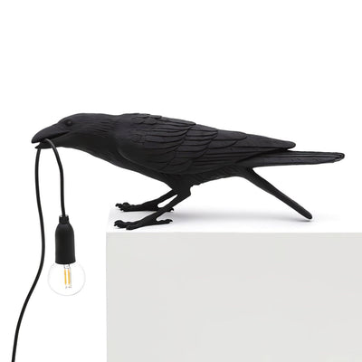 RavenCraft | Unique Artistic Resin Table Lamp with Edison Bulb 0