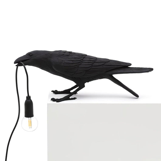 RavenCraft | Unique Artistic Resin Table Lamp with Edison Bulb 0