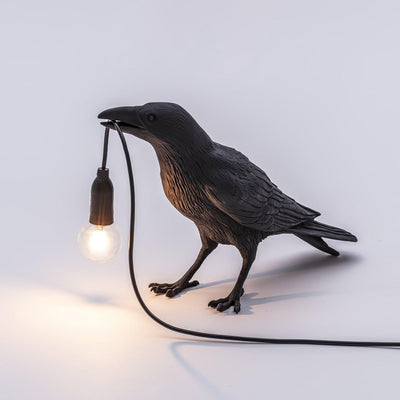 RavenCraft | Unique Artistic Resin Table Lamp with Edison Bulb 10