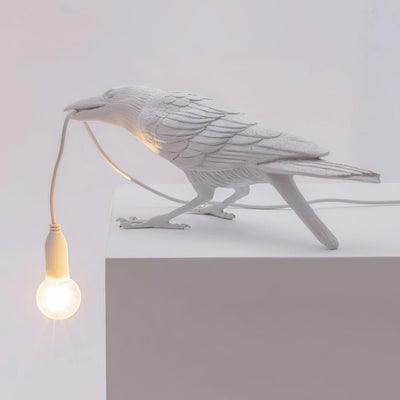 RavenCraft | Unique Artistic Resin Table Lamp with Edison Bulb 11