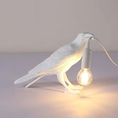 RavenCraft | Unique Artistic Resin Table Lamp with Edison Bulb 9