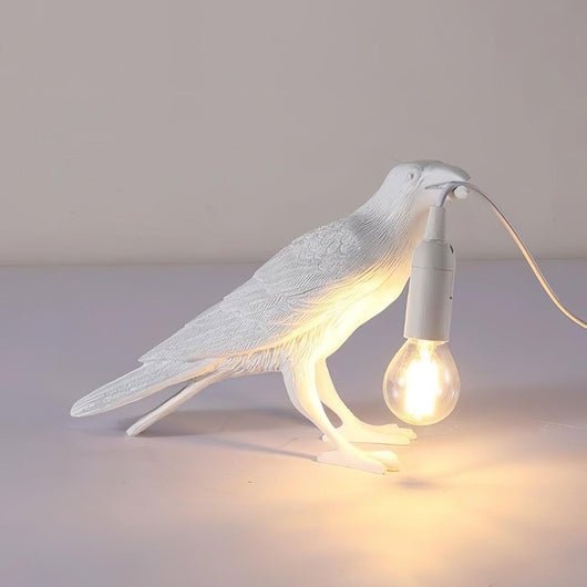 RavenCraft | Unique Artistic Resin Table Lamp with Edison Bulb 9