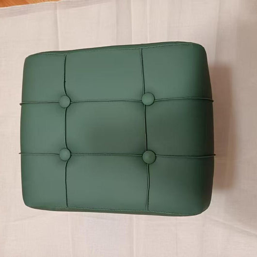 Rectangular Low Stool | PU Leather & Solid Wood Frame | Scandinavian Style for Living Room 8