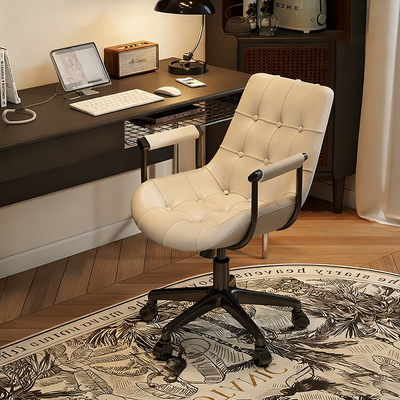 Retro Desk Chair with Height Adjustment and 360° Swivel | Home Office Seating 11
