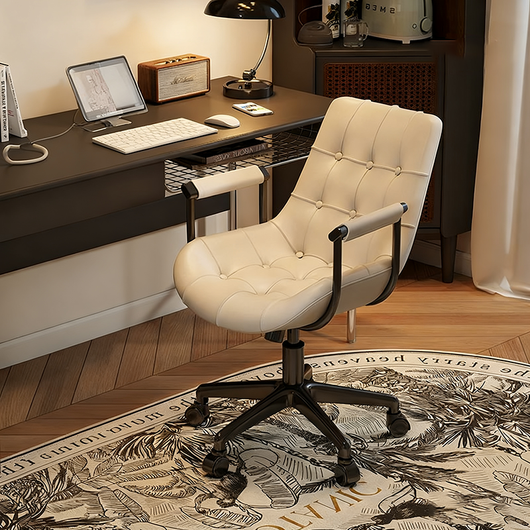 Retro Desk Chair with Height Adjustment and 360° Swivel | Home Office Seating 11