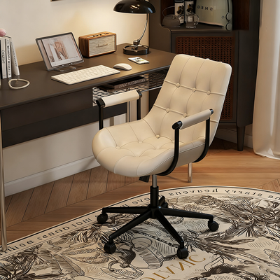 Retro Desk Chair with Height Adjustment and 360° Swivel | Home Office Seating 12